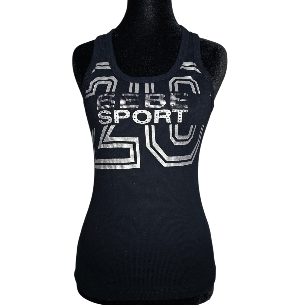 ​BEBE SPORT Y2K Rhinestone Tank Top - Size S (Made in USA)